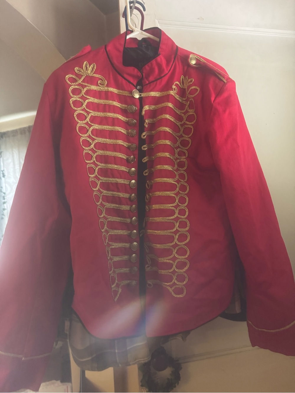 Red Jacket with Black Trim